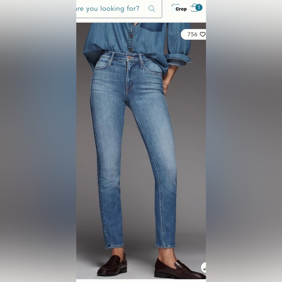 MOTHER The Dazzler Mid-Rise Straight-Leg Jeans - Picture 6 of 7